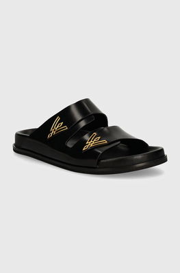 Vanda Novak Slapi De Piele Femei, Culoarea Negru, Sandy Cristal Black