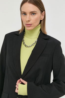 Herskind Sacou Mercy Culoarea Negru, Un Singur Rand De Nasturi, Neted