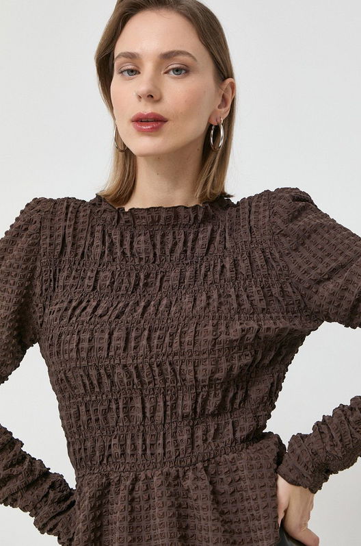 Notes Du Nord Bluza Ficca Femei, Culoarea Maro, Neted