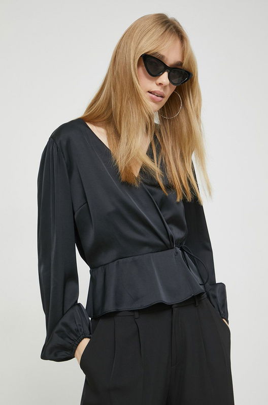 Abercrombie & Fitch Bluza Femei, Culoarea Negru, Neted
