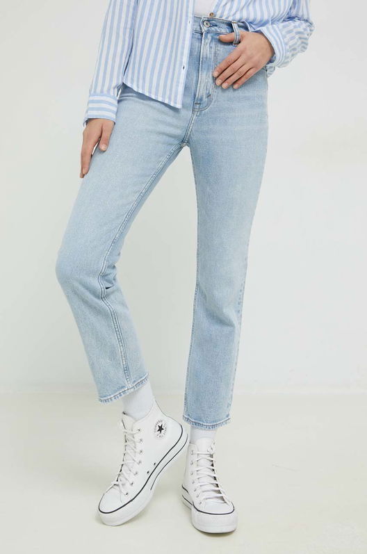 Abercrombie & Fitch Jeansi Femei High Waist Albastru