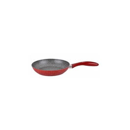 Tigaie Bohmann roșie marmorata interior și exterior din aluminiu forjat, 24x5.5cm, Inductie, Rosu