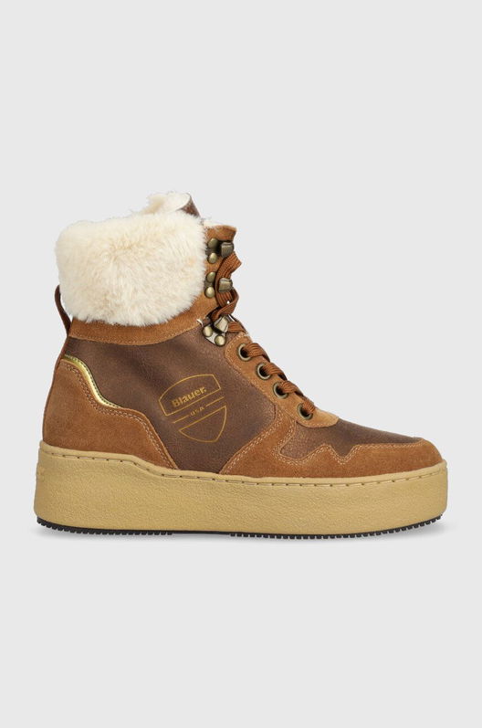 Blauer Botine Madeline Femei, Culoarea Rosu, Cu Platforma, Izolat, F3MADELINE09.SHM