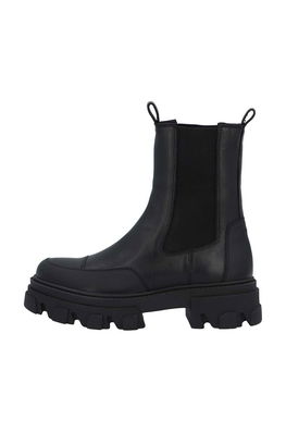 Bianco Ghete Chelsea De Piele BIAGINNY Femei, Culoarea Negru, Cu Toc Plat, 26.51219