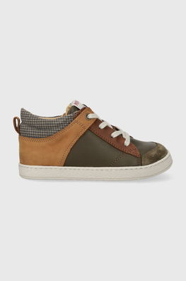 Pom D'api Incaltaminte Din Piele Pentru Copii MOUSSE ZIP TREK Culoarea Verde