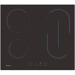 Plita incorporabila vitroceramica Candy CH64BVT, 4 zone de gatit, Touch Control, 60 cm, negru