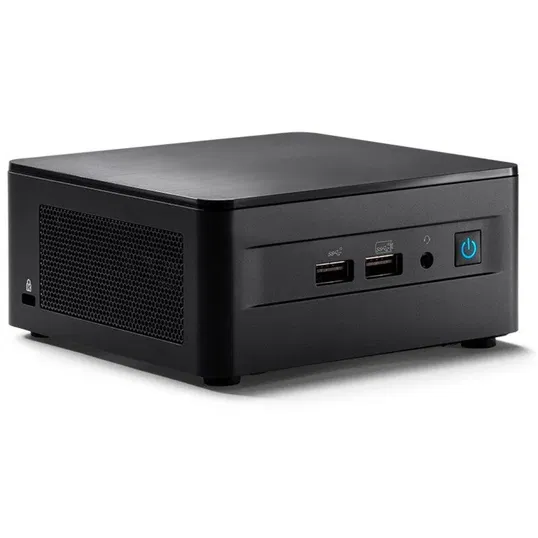 Mini PC Asus NUC 13 Pro NUC13ANHi5 cu procesor Intel® Core™ i5-1340P pana la 4.60 GHz, fara RAM, fara stocare, Intel® Iris® Xe Graphics eligible , No OS, EU cord, Black