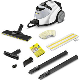 Aparat de curatat cu abur Karcher SC 5 EasyFix Iron Plug, 1.512-660.0, 2250 W, 4.2 bari, rezervor 1.5 L, Funcţie VapoHydro, Kit de curatare a podelei EasyFix, Alb/Negru
