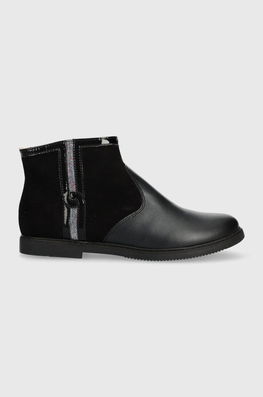Pom D'api Ghete Din Piele Pentru Copii CITY LOCK Culoarea Negru