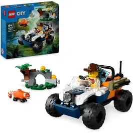 LEGO® City - Explorator al junglei pe ATV pe urmele unui panda rosu 60424, 92 piese