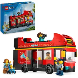 LEGO® City - Autobuz turistic rosu cu etaj 60407, 384 piese