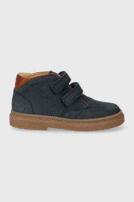 Pom D'api Pantofi Din Piele Intoarsa Pentru Copii TRIX EASY Culoarea Albastru Marin Bleumarin