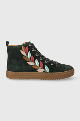 Pom D'api Adidasi De Piele Intoarsa Pentru Copii SWAG TENDER Culoarea Verde
