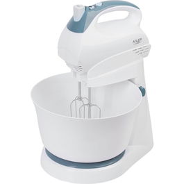 Mixer cu bol rotativ Adler AD 4202, 300W, 5 viteze, Alb