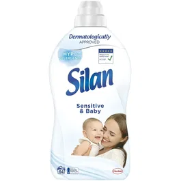 Balsam de rufe Silan Sensitive, 64 spalari, 1408 ml