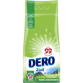 Detergent de rufe pudra Dero 2in1 Prospetimea Muntelui, 7.5 kg, 100 spalari