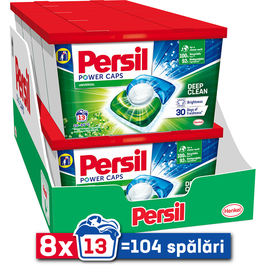 Detergent pentru rufe capsule Persil Power Caps Universal, 8x13 buc, 104 spalari