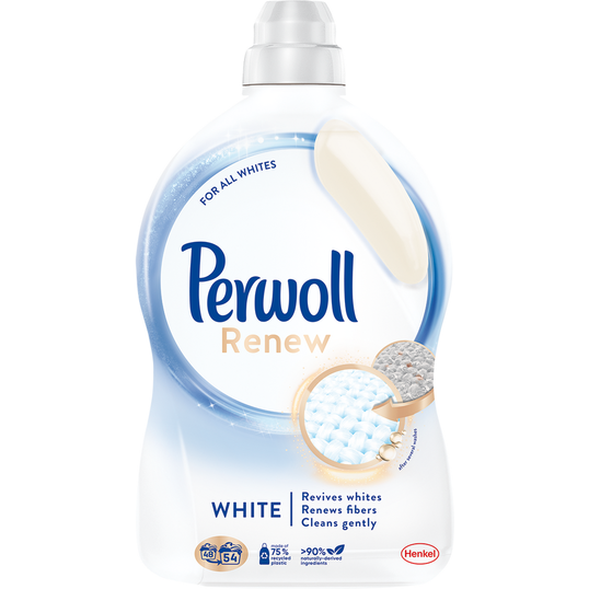 Detergent de rufe lichid Perwoll Renew White, 54 spalari, 2,97L
