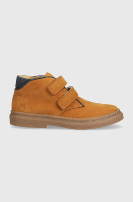 Pom D'api Pantofi Din Piele Intoarsa Pentru Copii TRIX EASY Culoarea Maro