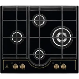 Plita incorporabila gaz Electrolux GPE363RBK, 60 cm, retro, negru