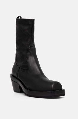 AGL Cizme De Piele Mota Femei, Culoarea Negru, Cu Toc Drept, D775500PGK06891013