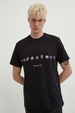 KSUBI Tricou Din Bumbac Culoarea Negru, Cu Imprimeu