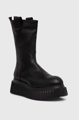 AGL Cizme De Piele Milagros Femei, Culoarea Negru, Cu Platforma, D751503PGKI0121013