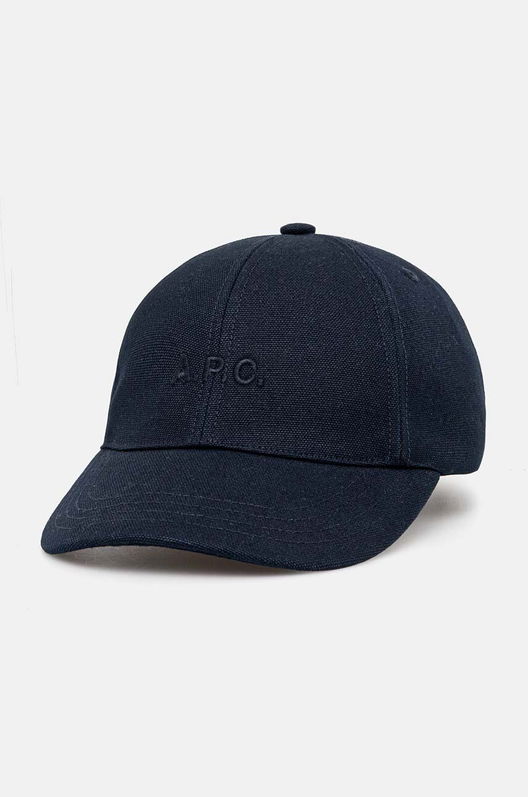 A.P.C. șapcă De Baseball Din Bumbac Culoarea Albastru Marin, Neted Bleumarin