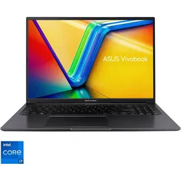 Laptop ASUS Vivobook 16 A1605VA cu procesor Intel® Core™ i7-13700H pana la 5.0GHz, 16'', WUXGA, IPS, 16GB DDR4, 512GB SSD, Intel Iris Xᵉ Graphics, No OS, Indie Black