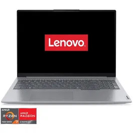 Laptop Lenovo ThinkBook 16 G7 ARP cu procesor AMD Ryzen™ 7 7735HS pana la 4.75GHz, 16 WUXGA, IPS, 16GB DDR5, 512GB SSD, AMD Radeon™ 680M Graphics, No OS, Arctic Grey, 3y on-site Premium Care