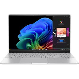 Laptop ASUS Vivobook S 15 OLED S5507QA cu Qualcomm® Snapdragon X Elite X1E-78-100 pana la 3.4GHz, 15.6'', 3K, OLED, 32GB LPDDR5X, Qualcomm® Adreno™ GPU, Windows 11 Pro, Cool Silver