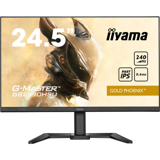 Monitor LED IIyama Gaming Gold Phoenix G-MASTER GB2590HSU-B5 24.5 inch FHD IPS 0.4 ms 240 Hz HDR FreeSync Premium