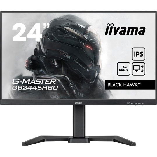 Monitor LED IIyama Gaming Black Hawk G-MASTER GB2445HSU-B1 24 inch FHD IPS 1 ms 100 Hz FreeSync