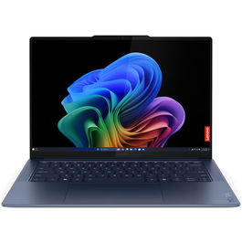 Ultrabook Lenovo 14.5'' Yoga Slim 7 14Q8X9, 3K OLED 90Hz Touch, Procesor Qualcomm Snapdragon X Elite X1E-78-100, 32GB LPDDR5X, 1TB SSD, Qualcomm Adreno, Win 11 Pro (on ARM), Cosmic Blue