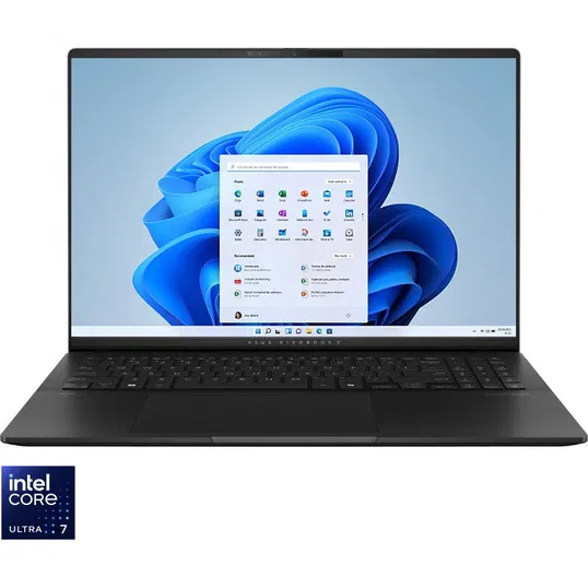 Laptop ASUS 16'' Vivobook S 16 OLED S5606MA, 3.2K 120Hz, Procesor Intel® Core™ Ultra 7 155H (24M Cache, up to 4.80 GHz), 16GB LPDDR5X, 1TB SSD, Intel Arc, Win 11 Pro, Neutral Black