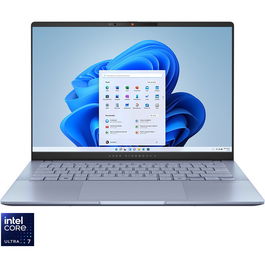 Laptop ASUS 14'' Vivobook S 14 OLED S5406MA, WUXGA, Procesor Intel® Core™ Ultra 7 155H (24M Cache, up to 4.80 GHz), 16GB LPDDR5X, 512GB SSD, Intel Arc, Win 11 Pro, Mist Blue