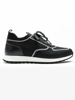 Pantofi Sport Casual Negri Din Material Textil Talpa Ortopedica BMan0415