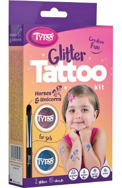 Glitter Tattoo Kit: Cai si unicorni