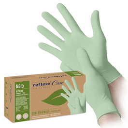 Manusi biodegradabile, nitril verde, nepudrate, examinare, 100 bucati M