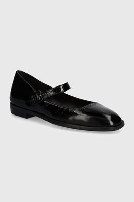 Billi Bi Pantofi De Piele Femei, Culoarea Negru, Cu Toc Plat, A7437