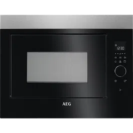 RESIGILAT ! Cuptor cu microunde incorporabil AEG MBE2658DEM, functie microunde/grill, sticla, inox/negru