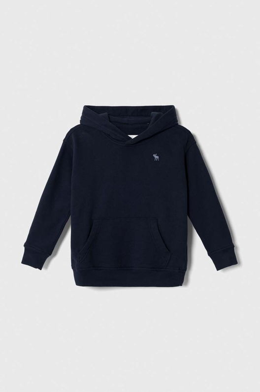 Abercrombie & Fitch Bluza Copii Culoarea Albastru Marin, Cu Glugă, Neted Bleumarin