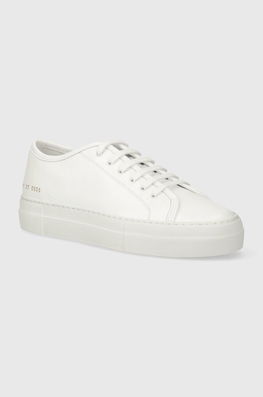 Common Projects Sneakers Din Piele Tournament Low Super In Leather Culoarea Alb, 4017