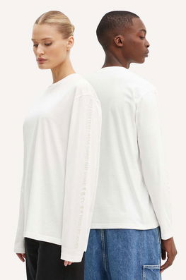Sunnei Longsleeve Din Bumbac Culoarea Alb, Cu Imprimeu, RTWXJER003