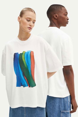 Sunnei Tricou Din Bumbac Culoarea Alb, Cu Imprimeu, RTWXJER002