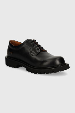 Common Projects Pantofi De Piele Chunky Derby Barbati, Culoarea Negru, 2451