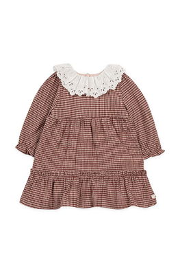 Tartine Et Chocolat Rochie Bebe Culoarea Bordo, Mini, Evazati, TZ30091 Burgundia