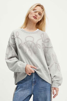 MUNTHE Bluza TAZZY Femei, Culoarea Gri, Cu Imprimeu, 243115024363