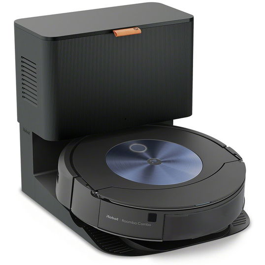 Robot de aspirare cu mop iRobot Roomba Combo j7+, c755640, golire automata in CleanBase, recipient lavabil, wi-fi, ocolire obstacole - PrecisionVision, 10 harti, aplicatie iRobot Home, Dirt Detective, zone curatare personalizabile, albastru
