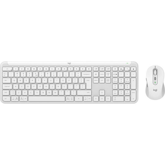 Kit Logitech Wireless Signature Slim MK950, 2.4GHz&Bluetooh, Easy-Switch, Flow, Alb